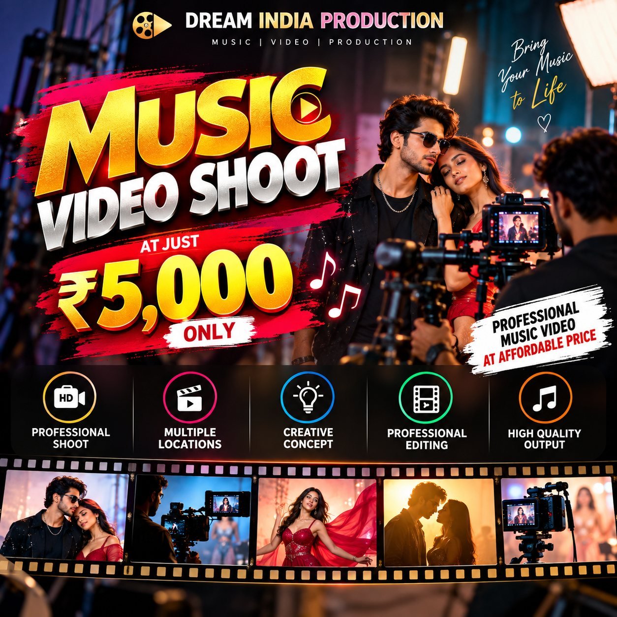 Video camera and filming equipment